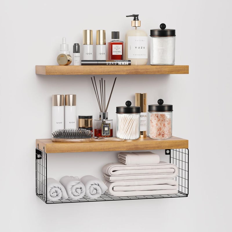 Komashr Apothecary Jar Canisters Bathroom Vanity Organizer - Qtip Holder Storage Organizer Countertop -Stainless Steel Lids &Cute Stickers for Qtips,Cotton Swabs,Makeup Sponges,Floss(3 Pack) (ORB) - Image 4